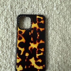 Casetify Tortoise Shell Phone Case - Black and Orange Phone 12 Pro Max